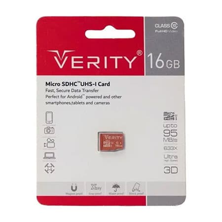 کارت حافظه microSD وریتی مدل 633X UHS-I U1 کلاس10 ظرفیت 16 گیگابایت — تصویر ۳