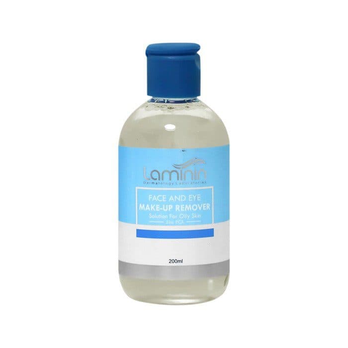 محلول پاک کننده آرایش صورت و دور چشم مناسب پوست چرب لامینین (200 میل) — تصویر ۲