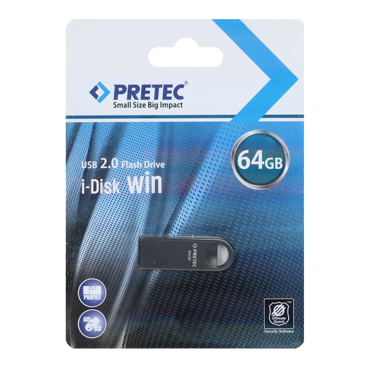 فلش مموری Pretec مدل Win ظرفیت 64GB USB2.0 – مشکی (گارانتی فراگامان)