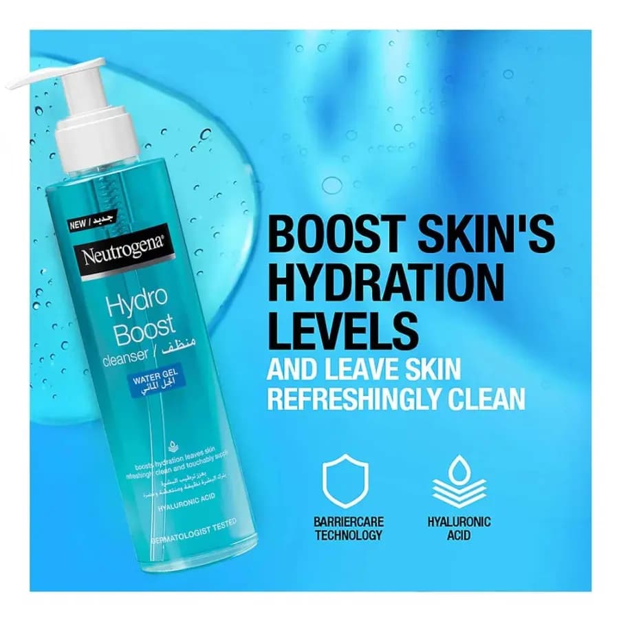 ژل شستشوی صورت نوتروژینا مدل HYDRO BOOST حجم 200mL — تصویر ۳