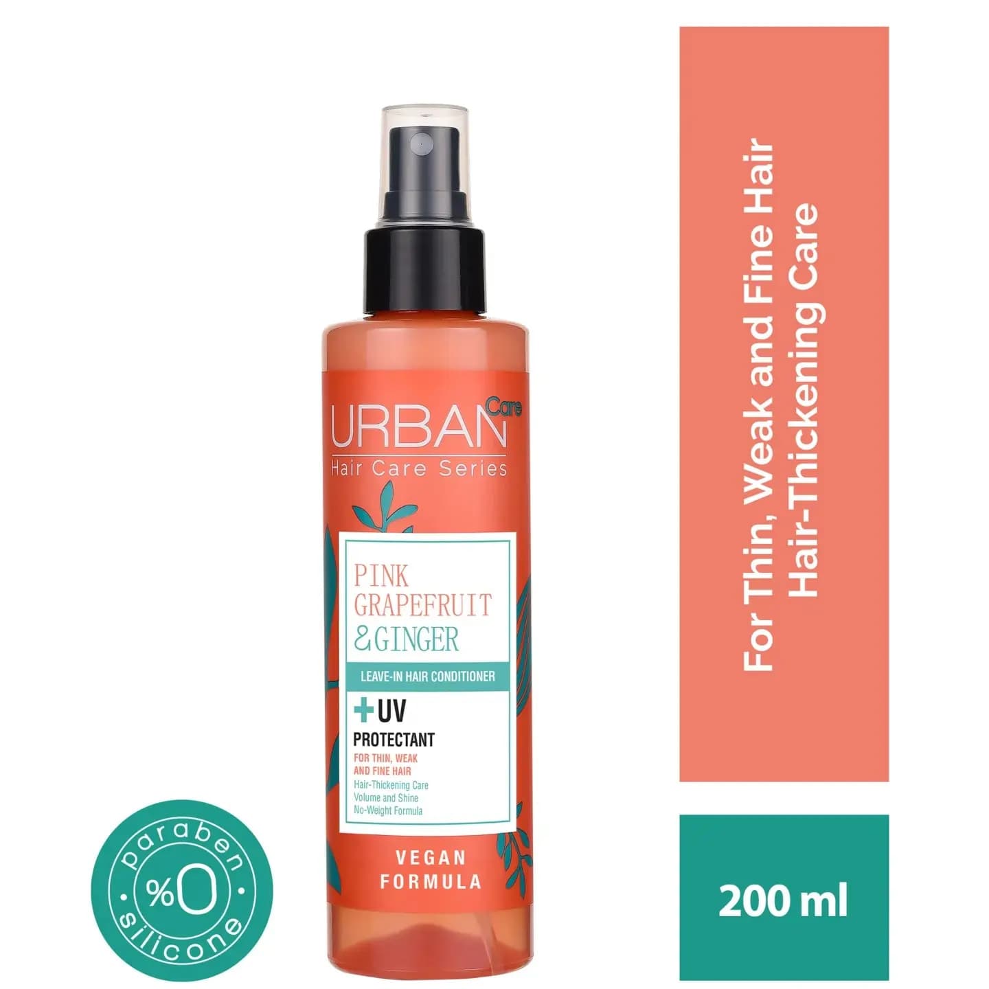 اسپری مو دو فاز اوربن کر Urban Care حجم دهنده عصاره گریپ فروت و زنجبیل حجم 200 میل — تصویر ۵