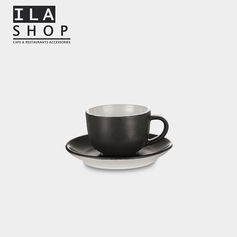 فنجان نعلبکی اسپرسو مشکی مات شش عددی ایلا — تصویر ۵