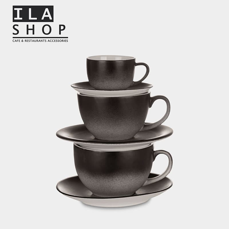 فنجان نعلبکی کاپوچینو کد 222 شش عددی ایلا — تصویر ۲