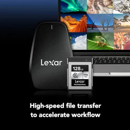 کارت حافظه لکسار Lexar 128GB Professional CFexpress Type B Card SILVER Series — تصویر ۳