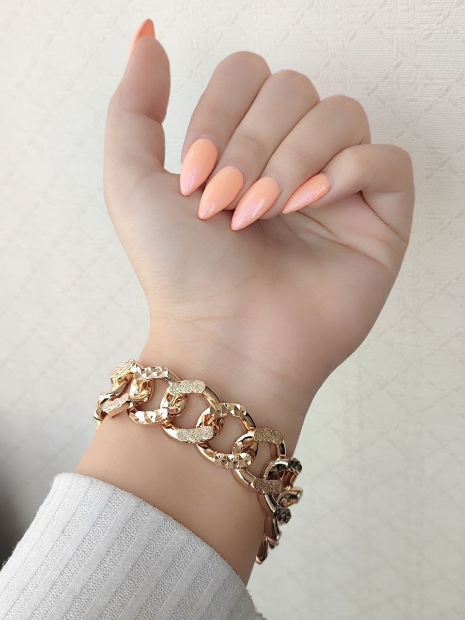 دستبند بافت تراش خورده بزرگ مارک ژوپینگ کیفیت عالی رنگ ثابت کد 1217145 — تصویر ۲
