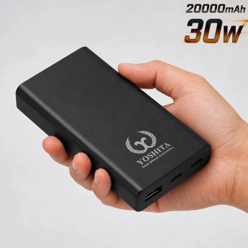 پاوربانک 30 وات یوشیتا مدل YP-001 ظرفیت 20000 میلی آمپر ساعت — تصویر ۷