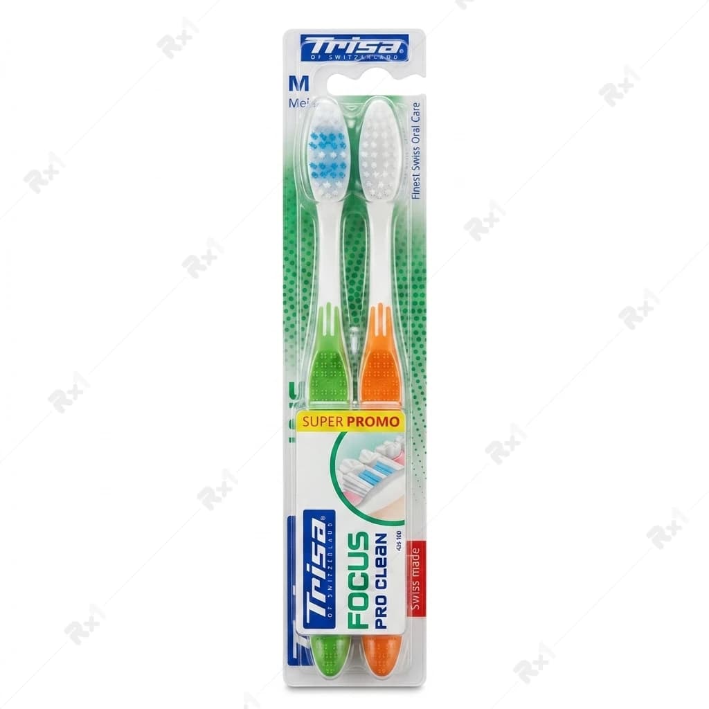 مسواک تریزا مدل Focus Pro Clean با برس متوسط بسته ۲ عددی — تصویر ۳