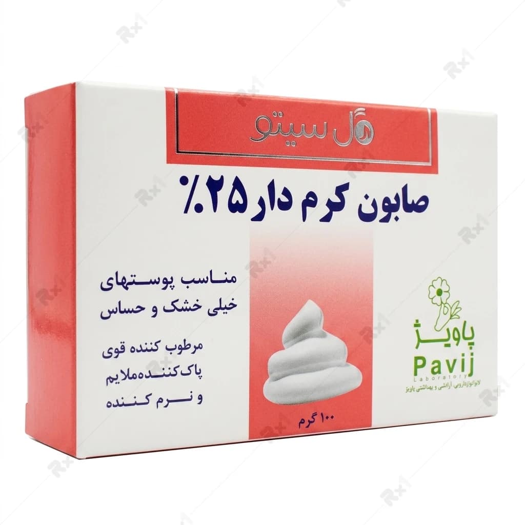 صابون کرمدار ۲۵٪ گل سیتو مناسب پوستهای خیلی خشک و حساس وزن ۱۰۰ گرم