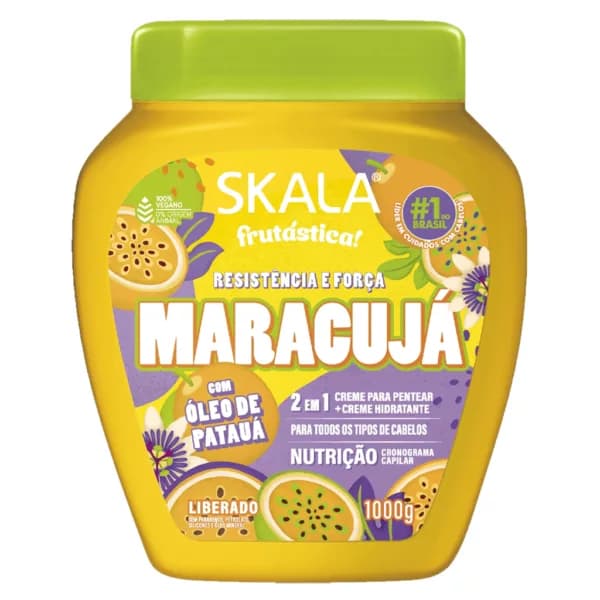 ماسک مو و کرم مو فراسکالا ماراکوجا آبرسان و تغذیه کننده مو با روغن پاتائوآ SKALA MARACUJA — تصویر ۷