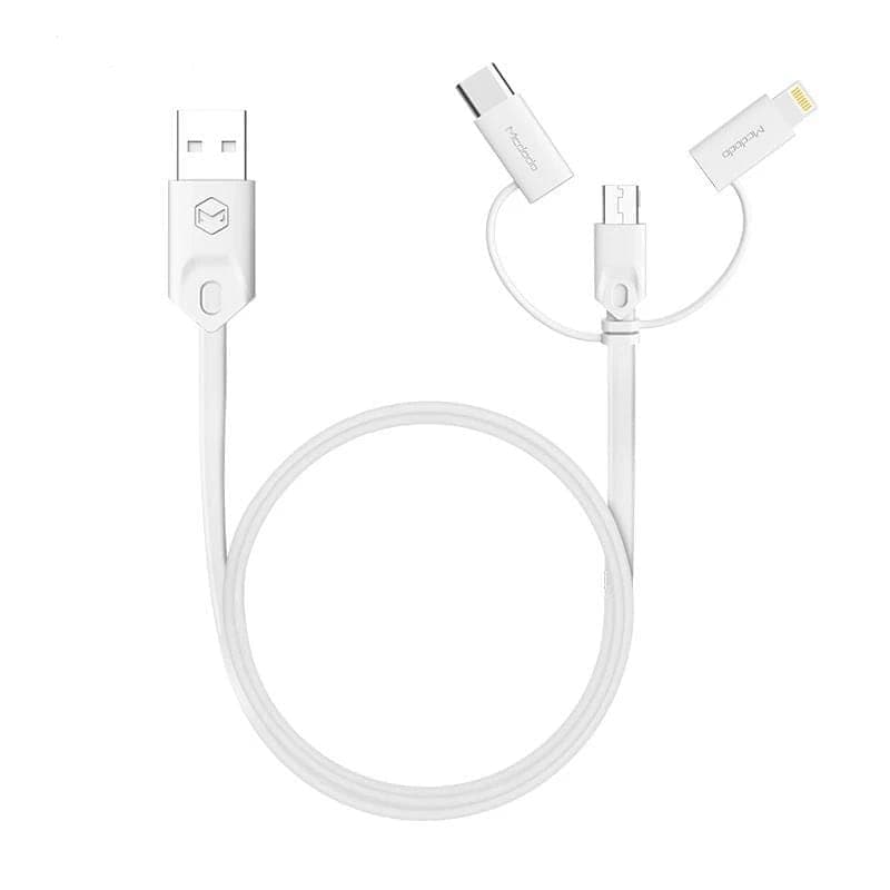کابل تبدیل USB به microUSB / لایتنینگ / USB-C مک دودو مدل MCDODO CA-1090 طول 1 متر — تصویر ۲