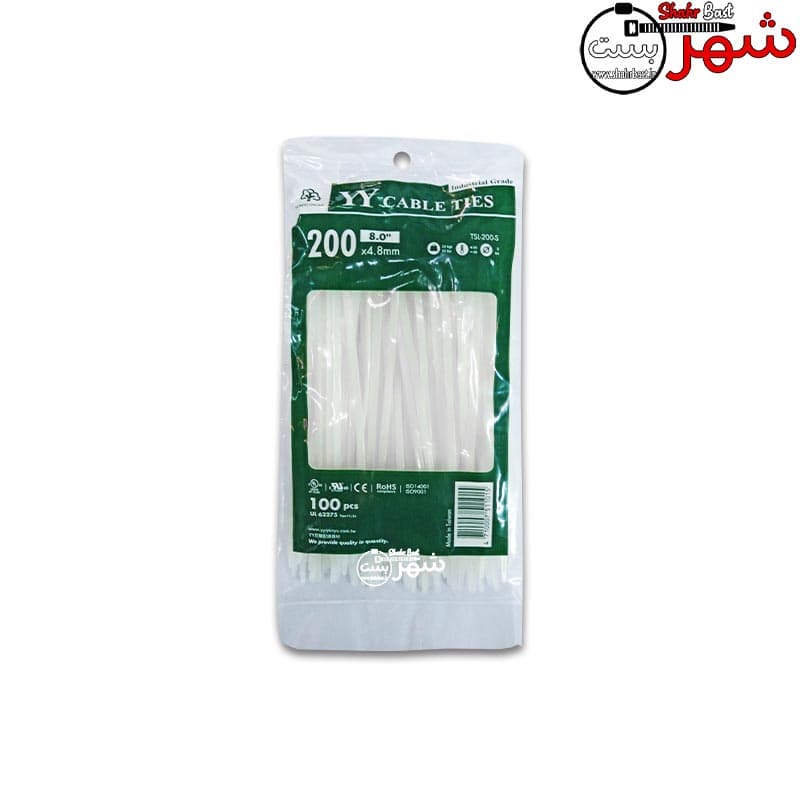 بست کمربندی پلاستیکی وای وای 20سانتیمتر عرض 4.8میلیمتر (YY) — تصویر ۸