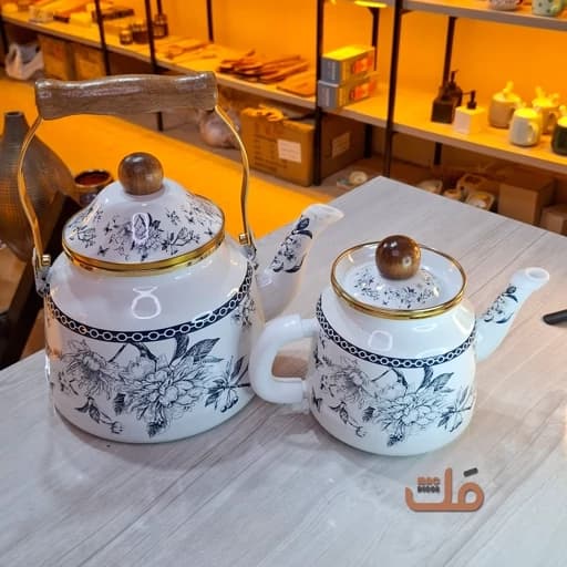 ست قوری کتری لعابی با طرح های زیبا TE2 ساخت ترکیه — تصویر ۷