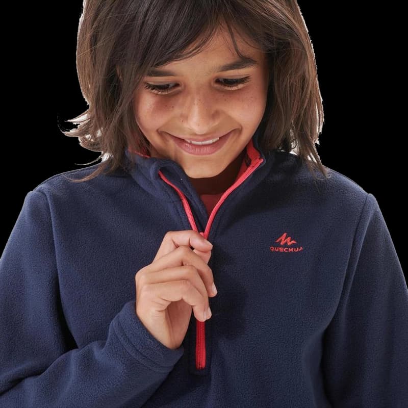 پلار نیم زیپ کچوا بچه گانه مدل Quechua Fleece MH100 Kid — تصویر ۱۰