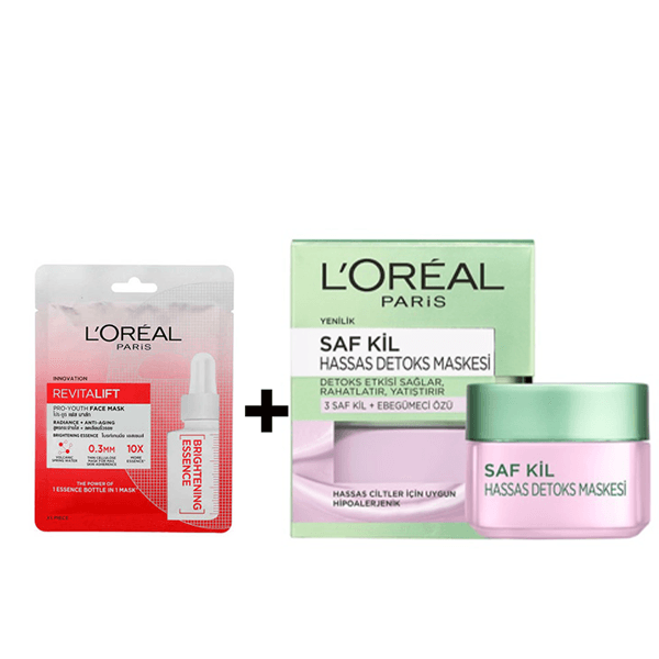 ماسک خاک رس مخصوص پوست های حساس لورال(6ماه تاریخ) +ماسک ورقه ای روشن کننده لورال Brightening Essence — تصویر ۶
