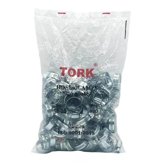 بست شلنگ فلزی سایز 18/25 میلیمتر برند ترک (TORK) — تصویر ۲