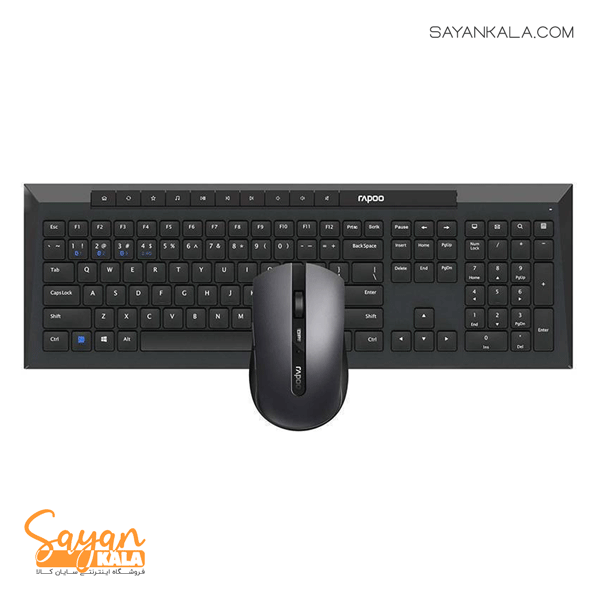 کیبورد و ماوس بی سیم رپو مدل Keyboard and Mouse RAPOO Wireless 8210M — تصویر ۲