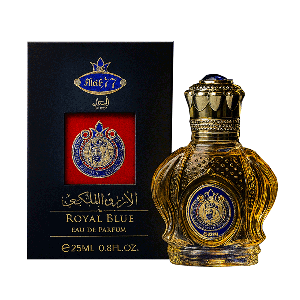 ادکلن 25 میل جسیکا توین مدل شیخ 77 رویال بلو رایحه شیخ کلاسیک 77