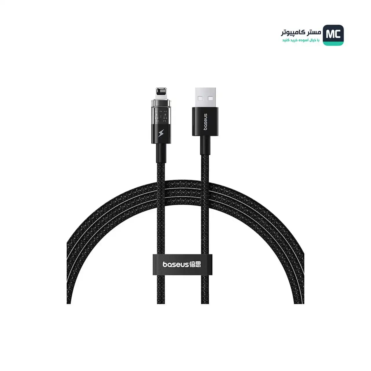 کابل لایتنینگ فست شارژ 2.4 آمپر باسئوس Gem P10373003111 طول 1 متر