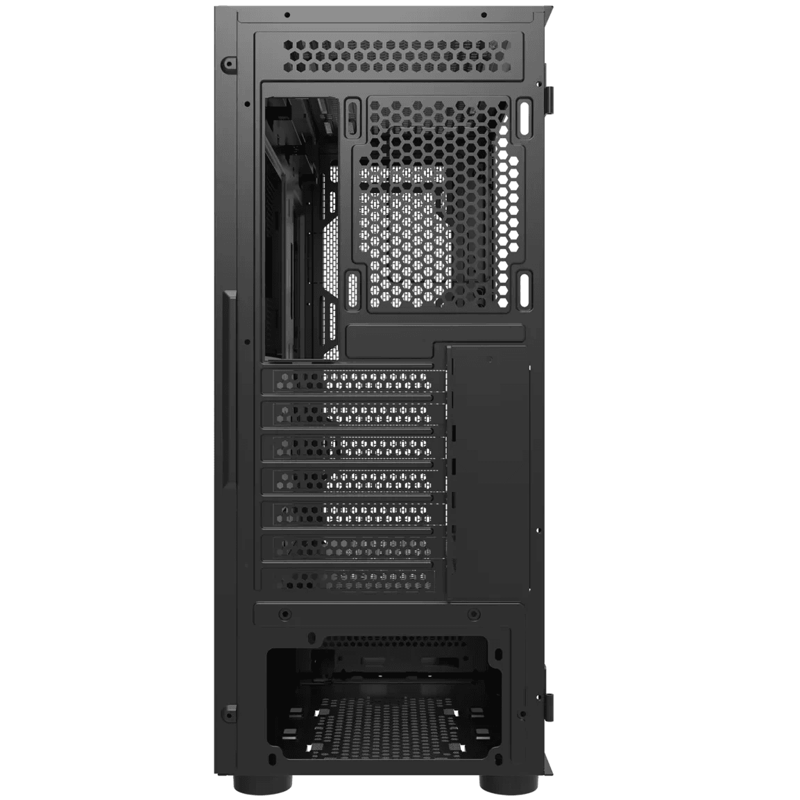 کیس کامپیوتر دارک فلش DK431 Mesh ARGB Mid Tower مشکی پلمپ — تصویر ۲