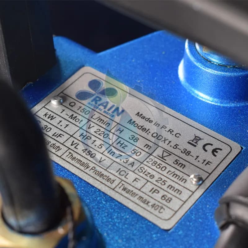 پمپ کفکش یک اینچ 38 متری فلوتردار راین مدل QDX1.5-38-1.1F — تصویر ۳