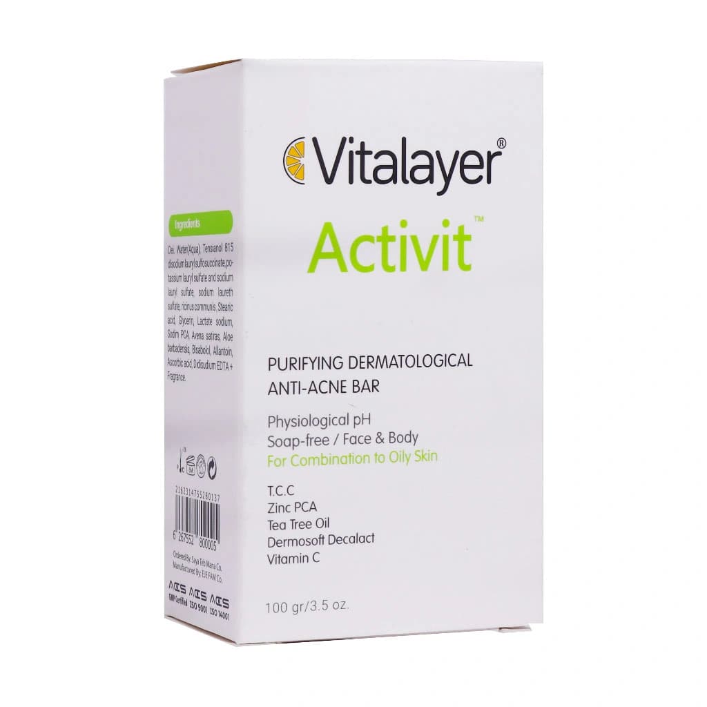 پن اکتیویت پوستهای جوشدار، آکنهدار و چرب ویتالیر 100 گرم Vitalayer — تصویر ۴