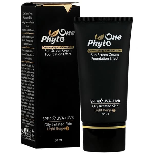 ضدآفتاب کرم پودری کد 2 بژ روشن +SPF40 مناسب پوست چرب و حساس فیتو وان 30 میلیلیتر Phyto One