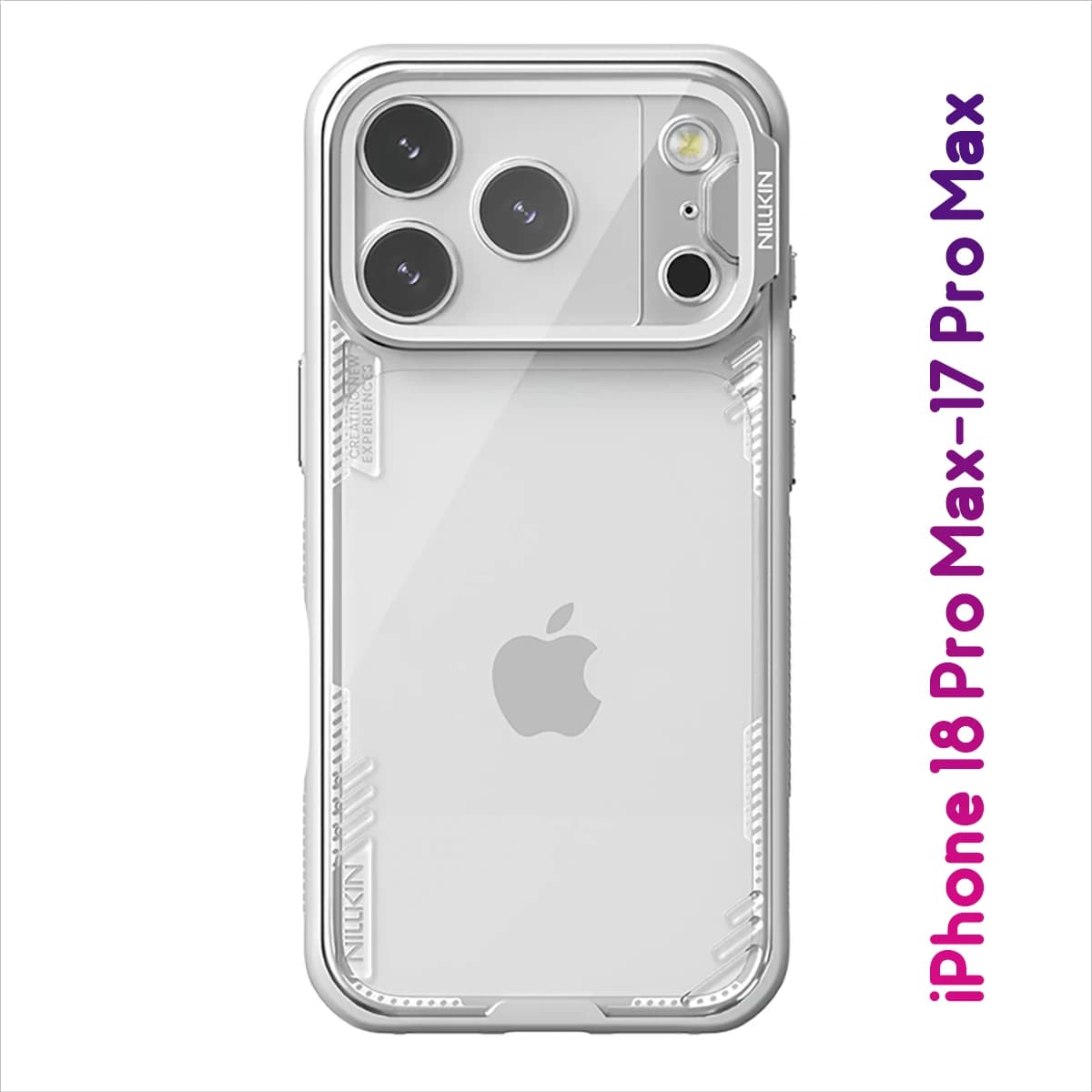 قاب کریستالی کمرا استند شیشهای iPhone 18 Pro Max مارک نیلکین مدل Iceblade Prop — تصویر ۱۰