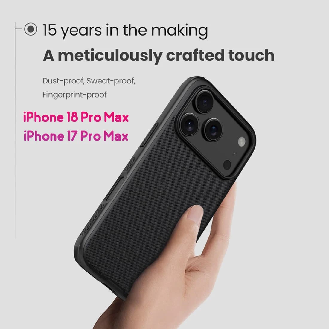 قاب ضدضربه مگنتی iPhone 18 Pro Max مارک نیلکین مدل Super Frosted Shield Pro Magnetic — تصویر ۱۲