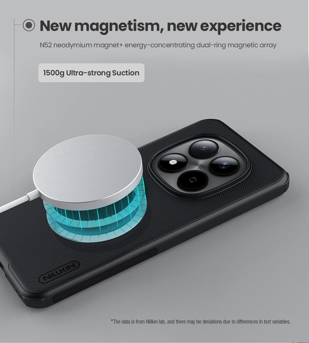 قاب ضدضربه مگنتی Xiaomi Redmi Note 15 Pro 5G مارک نیلکین مدل Super Frosted Shield Pro Magnetic — تصویر ۸