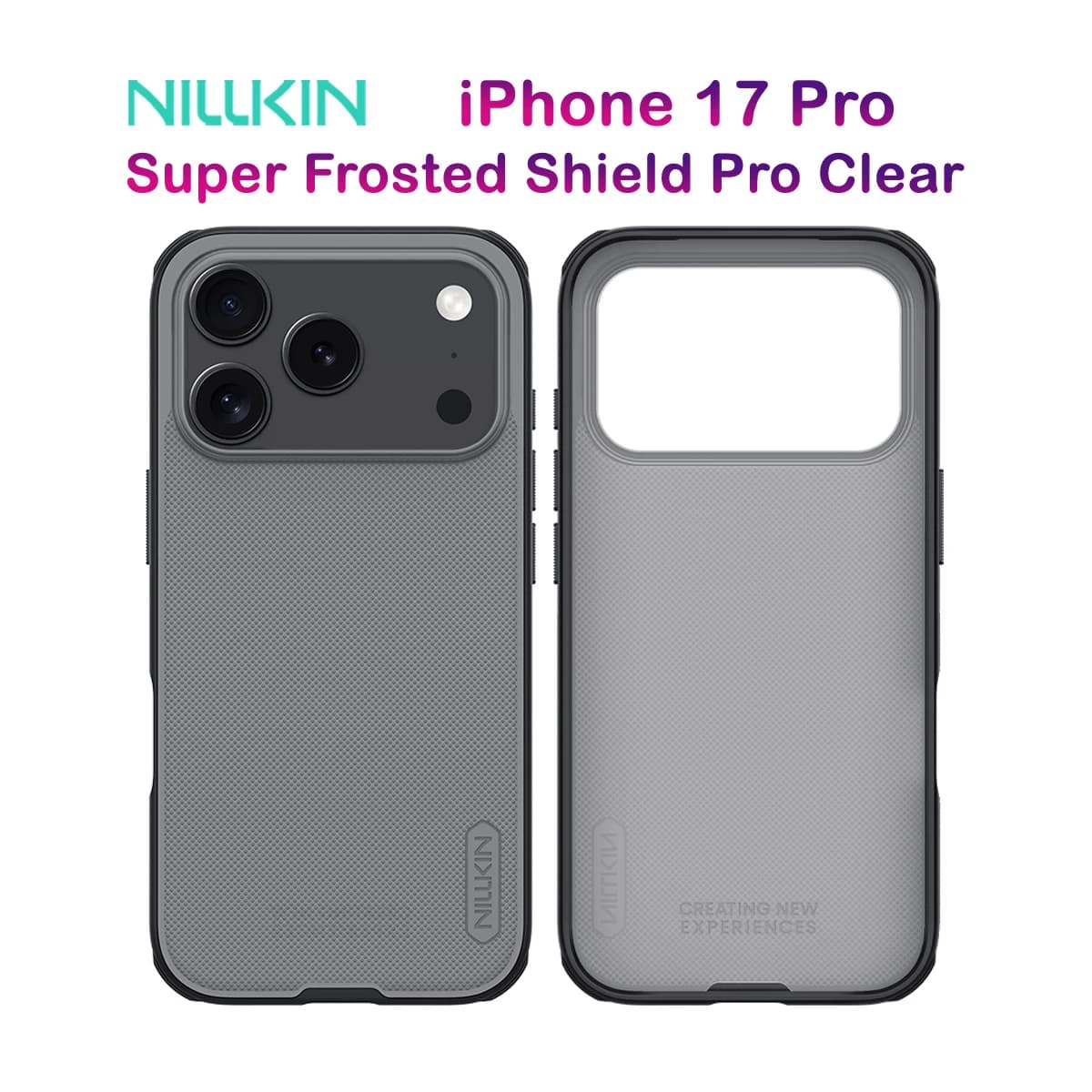 قاب دودی ضدضربه iPhone 17 Pro مارک نیلکین مدل Super Frosted Shield Pro Clear — تصویر ۹