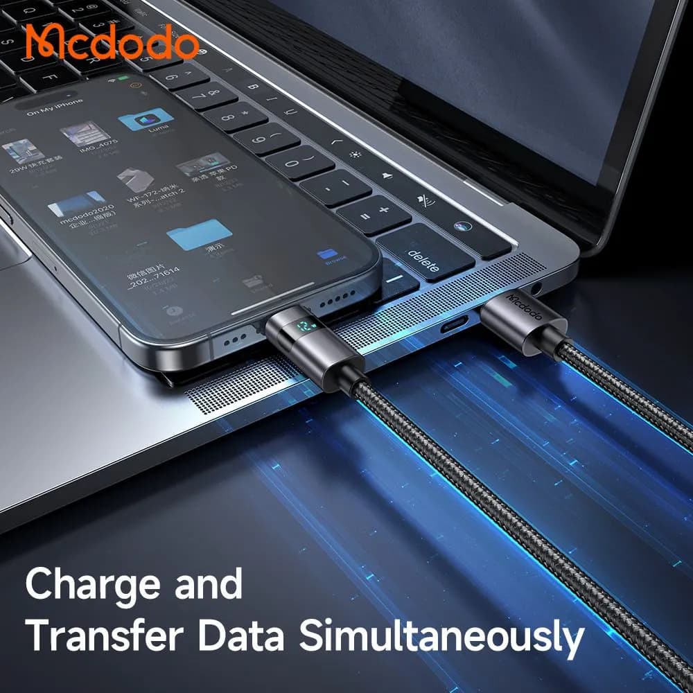کابل شارژ 3 آمپر USB-A به Lightning نمایشگر دار 1.2 متر برند Mcdodo مدل Mcdodo CA-6490 — تصویر ۷