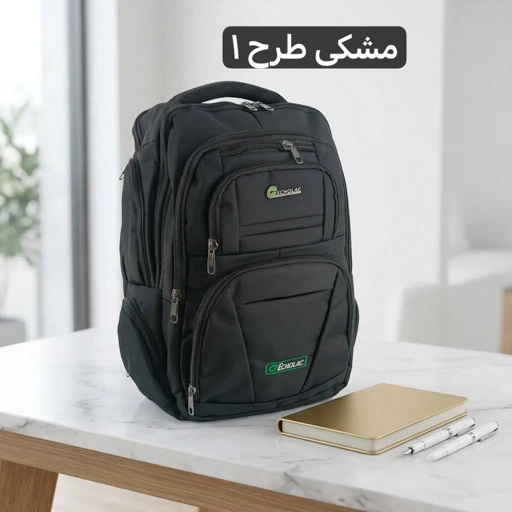 کول پشتی اسپرت برزنت جا لبتاپ مدرسه دانشگاه ابعاد 45 در 40 سانتیمتر — تصویر ۱۱