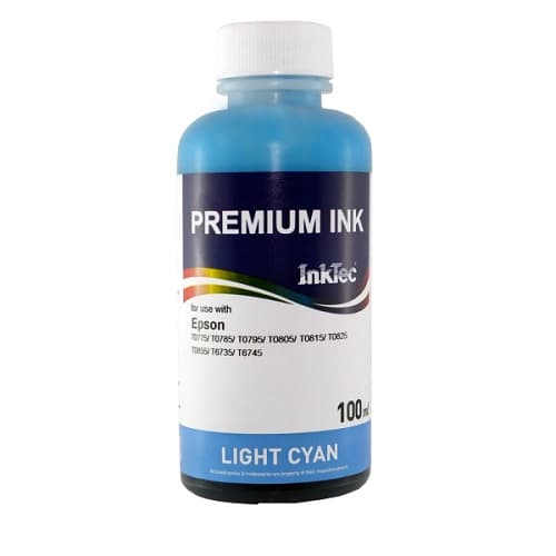 جوهر 100ml اینکتک آبی روشن اپسون Inktec 100ml ink Light Cyan Epson — تصویر ۲