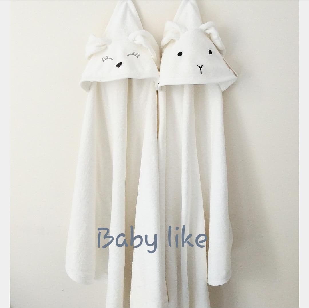 حوله کلاهدار نوزادی بیبی لایک baby like طرح خرس چشم بسته تدی — تصویر ۱۰