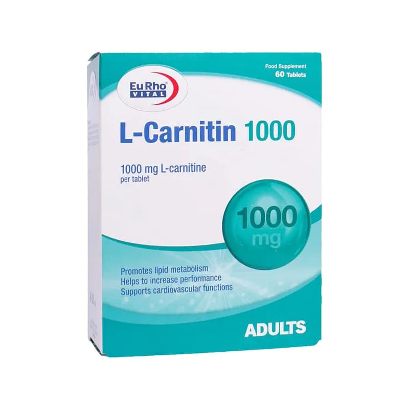 قرص ال کارنیتین 1000 میلی گرم یوروویتال 60 عدد — تصویر ۵