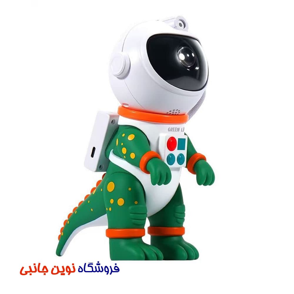 چراغ خواب پروژکتوری کهکشانی گرین لاین مدل astronaut ا green lion astronaut night light projector (تک/عمده) — تصویر ۴