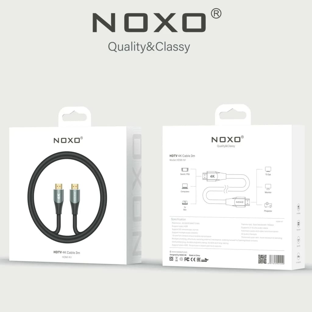 کابل HDMI نوکسو مدل HDMI‑N1 طول 3 متر | پشتیبانی از 4K 60Hz و HDR — تصویر ۸