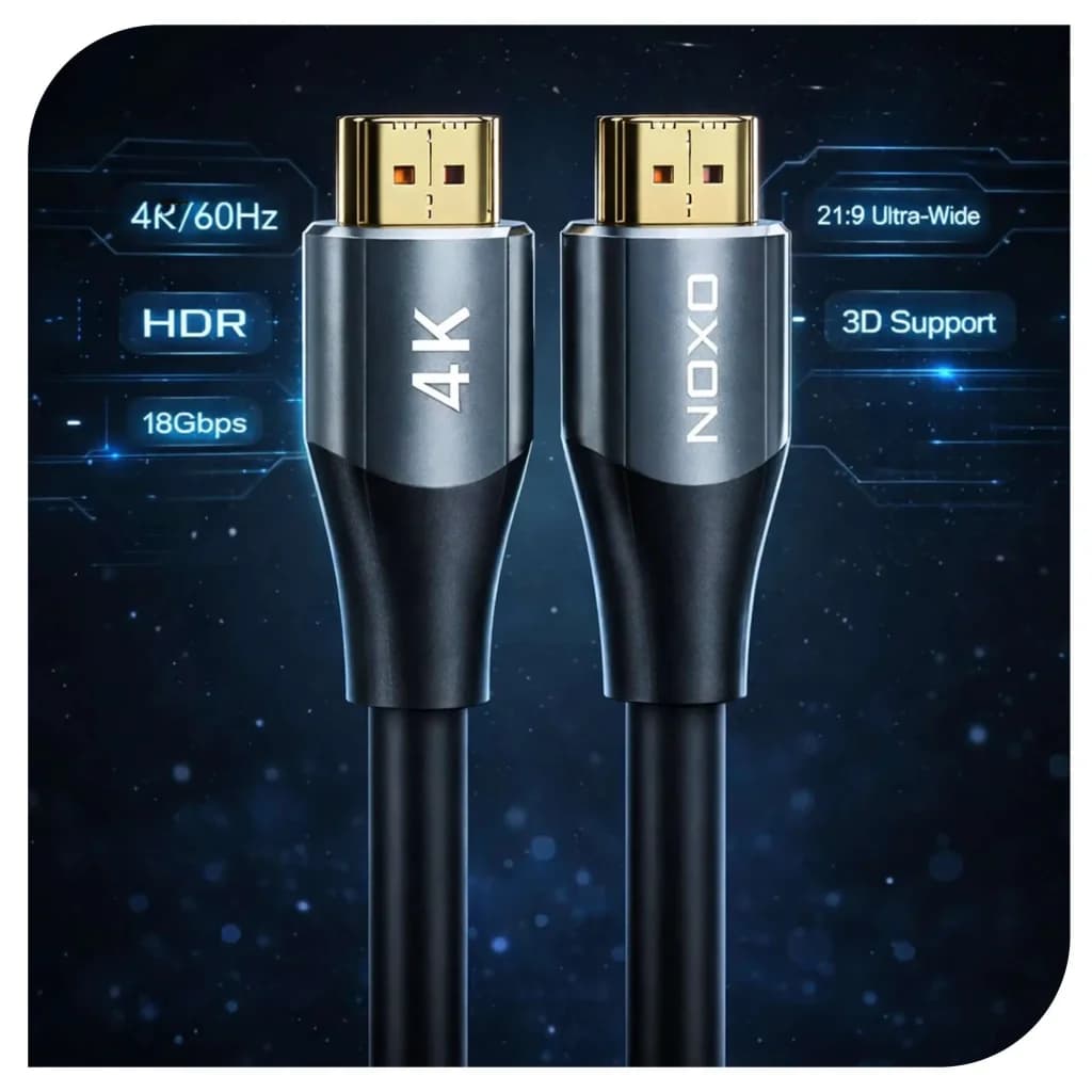 کابل HDMI نوکسو مدل HDMI‑N1 طول 3 متر | پشتیبانی از 4K 60Hz و HDR — تصویر ۴