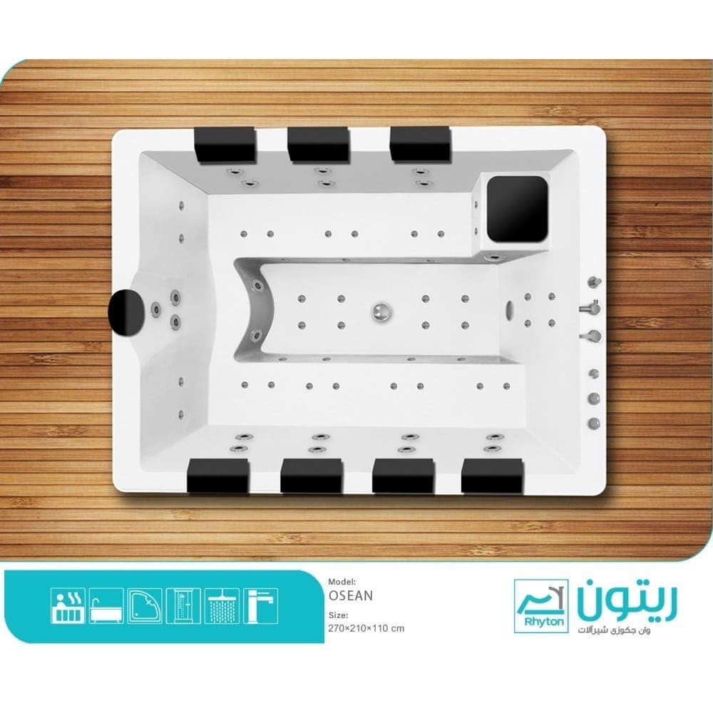 وان و جکوزی ریتون مدل اوشن ۲۷۰ (۸ نفره با سه موتور outdoor) — تصویر ۶