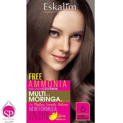 کیت رنگ مو اسکالیم سری شماره 6 حجم 100 میلی لیتر رنگ بلوند تیره