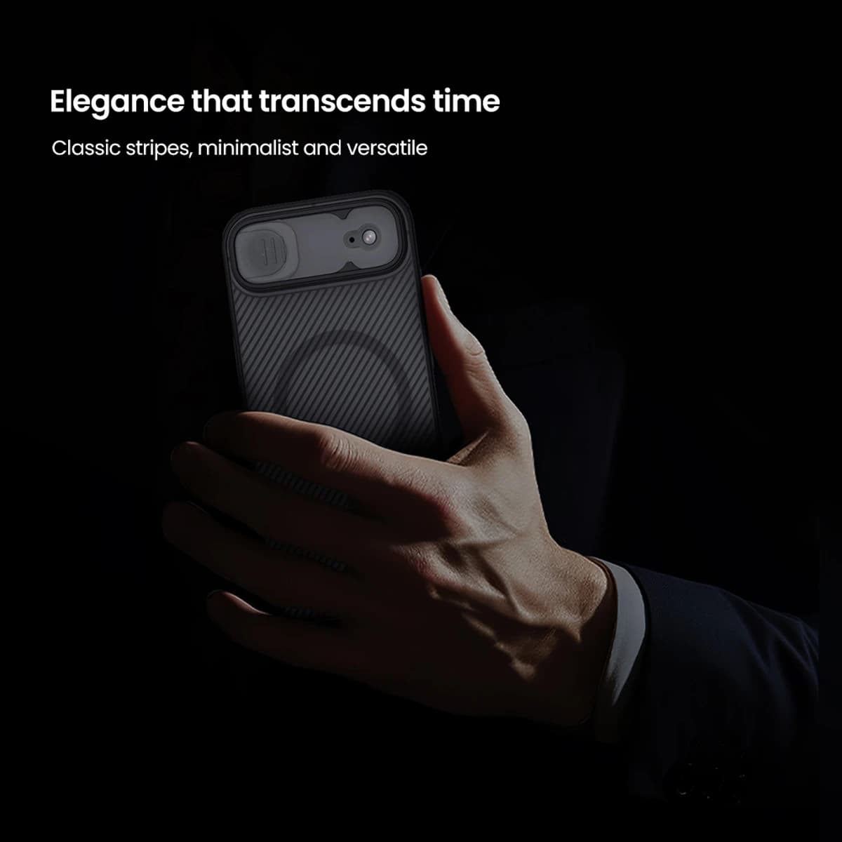 گارد ضد ضربه دودی مگنتی iPhone 17 Air مارک نیلکین مدل Camshield Pro Magnetic Clear — تصویر ۴