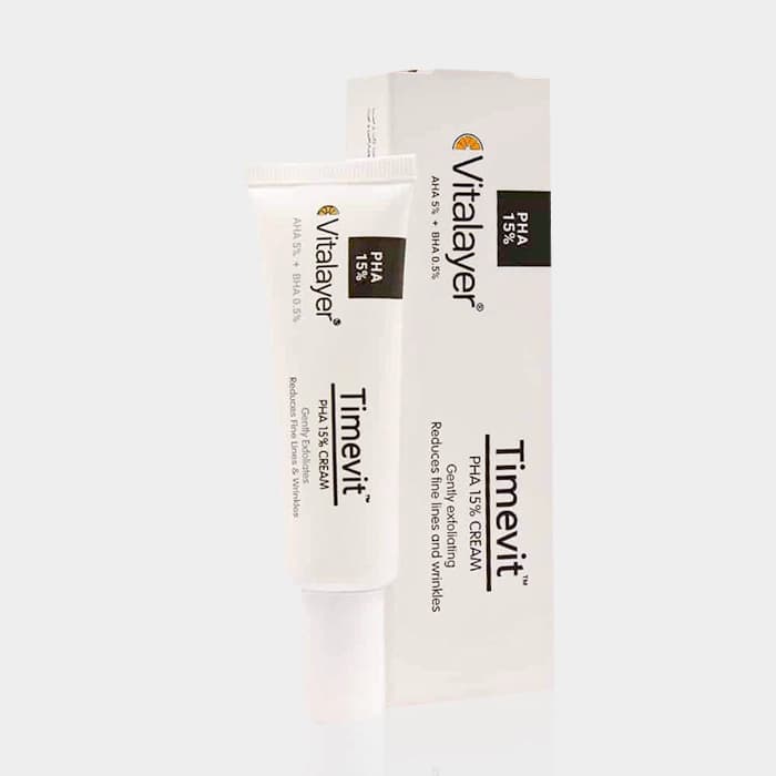 کرم لایه بردار PHA 15% تایم ویت ویتالیر Vitalayer Timevit PHA 15% Cream 30ml — تصویر ۲