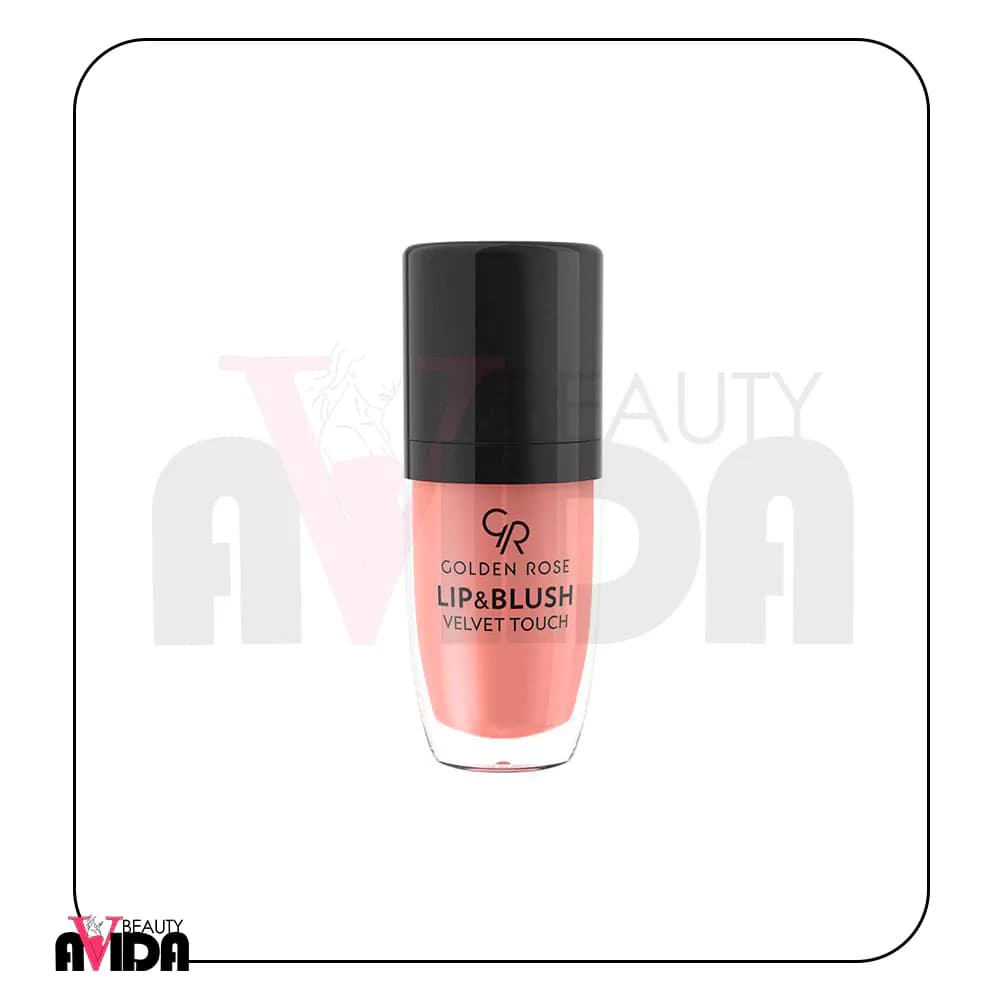 رژ لب و گونه مایع ولوت گلدن رز مدل Liquid Blush & Lip Velvet شماره 02 — تصویر ۳