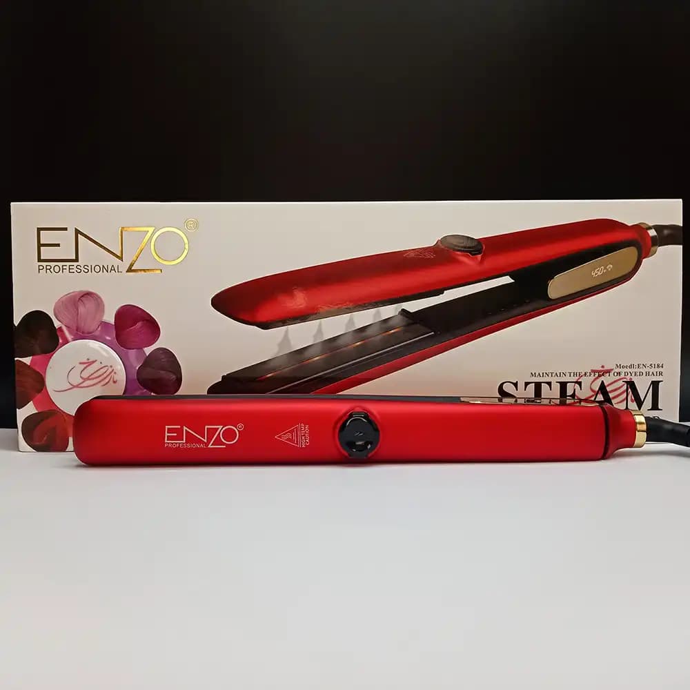 اتو مو انزو پروفیشینال ENZO PROFESSIONAL مدل EN-5184 رنگ قرمز