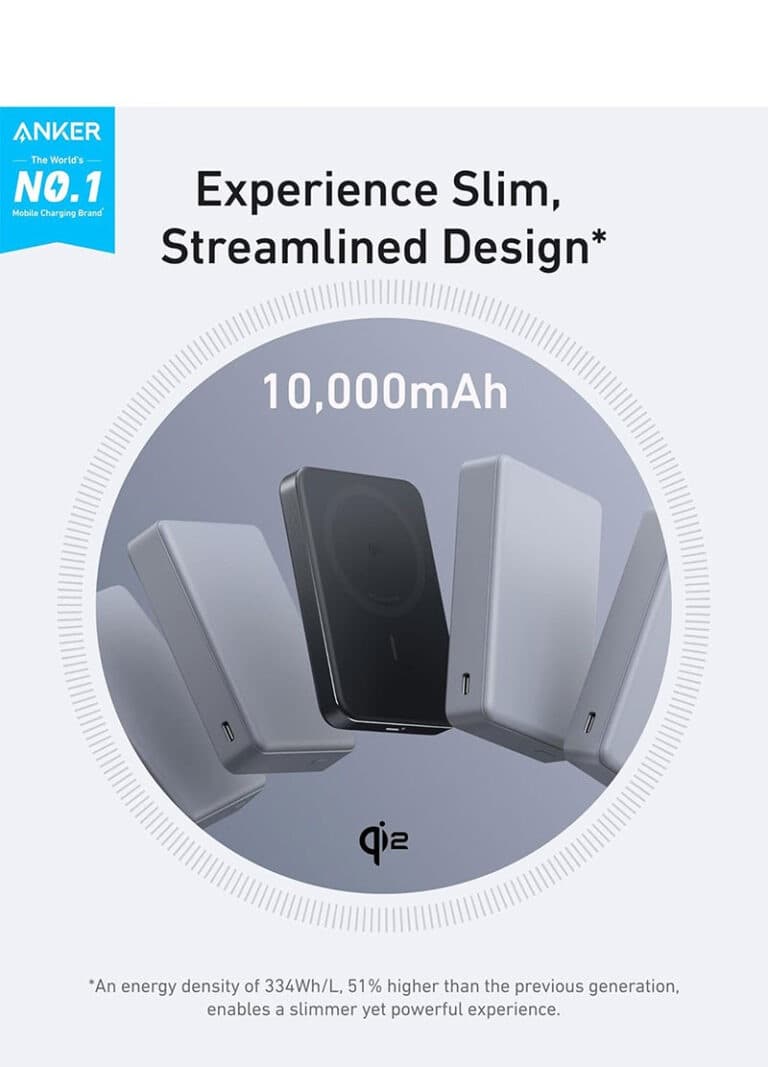 پاوربانک بیسیم انکر Anker Zolo Magnetic Power Bank 10K 30W مدل A1664 — تصویر ۶
