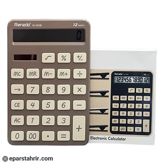 ماشین حساب سایز بزرگ برند رنزدو 12 رقم کد KC-2878B — تصویر ۶
