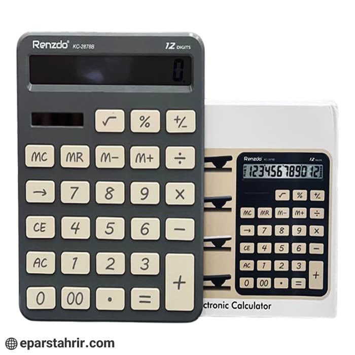 ماشین حساب سایز بزرگ برند رنزدو 12 رقم کد KC-2878B — تصویر ۷