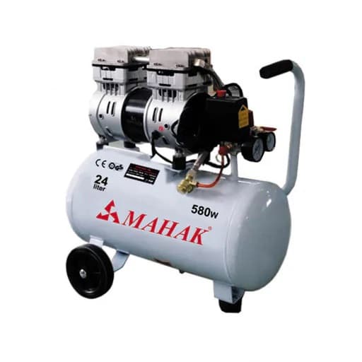 کمپرسور باد ۲۵ لیتری بیصدا و بدون روغن محک مدل HSU550-25L (شیر برقیدار)