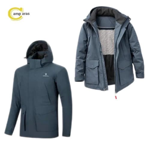 کاپشن پر کلاه دار مردانه کاراکال مدل CA-C3119A — تصویر ۱۲