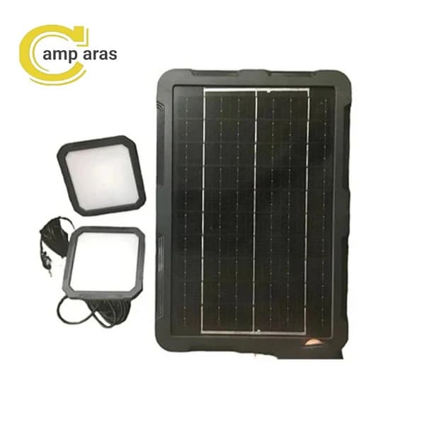 پنل شارژی خورشیدی 8 وات 2 چراغ LED پاوربانکی